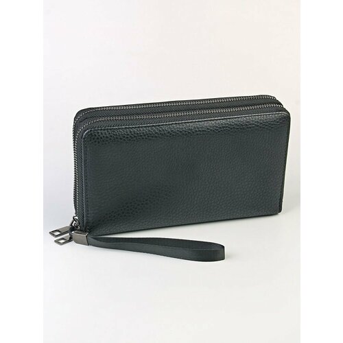 Сумка клатч BAREZ, фактура зернистая, черная