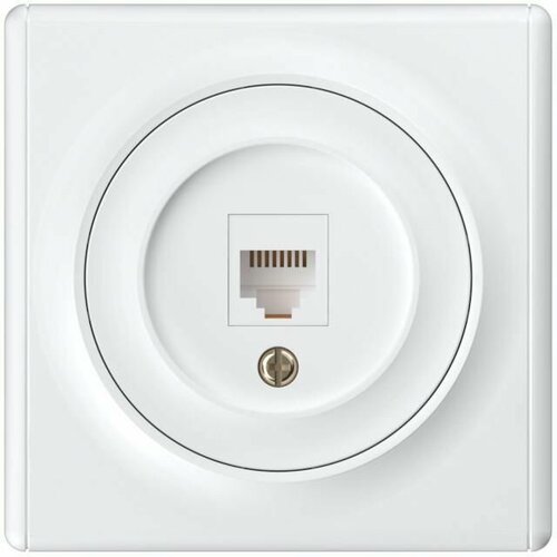 Розетка компьютерная 1-м СП Florence RJ45 кат.5E механизм бел. 1E20701300 OneKeyElectro 2172770