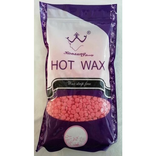 Воск для депиляции в гранулах Konsung Beauty, 500 г, цвет ярко-розовый, 1 шт