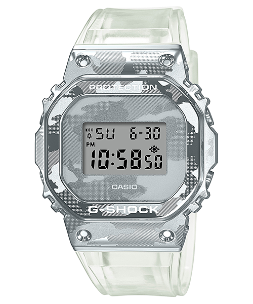Наручные часы CASIO G-Shock GM-5600SCM-1ER), белый, серый