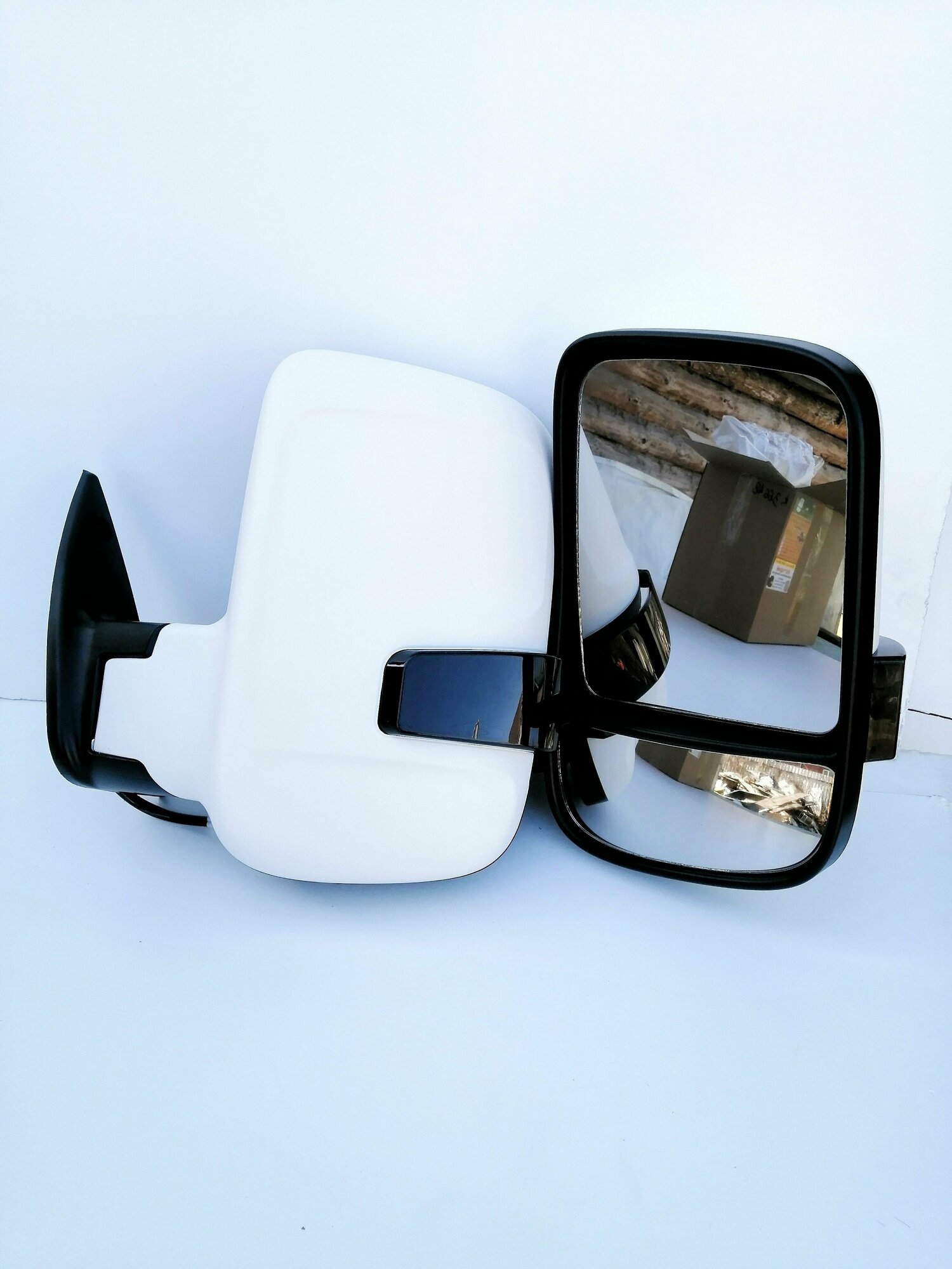 фото Зеркала заднего вида ГАЗель бизнес c тониров. "бегущим" повторителем механ. прив. к-т (лев+прав) белый