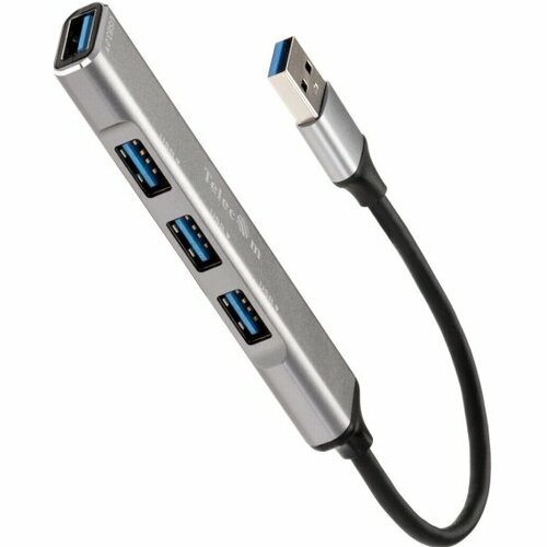 Переходник Telecom USB 3.0 --USB3.0+3 USB2.0 Aluminum Shell 0.2м TA308U