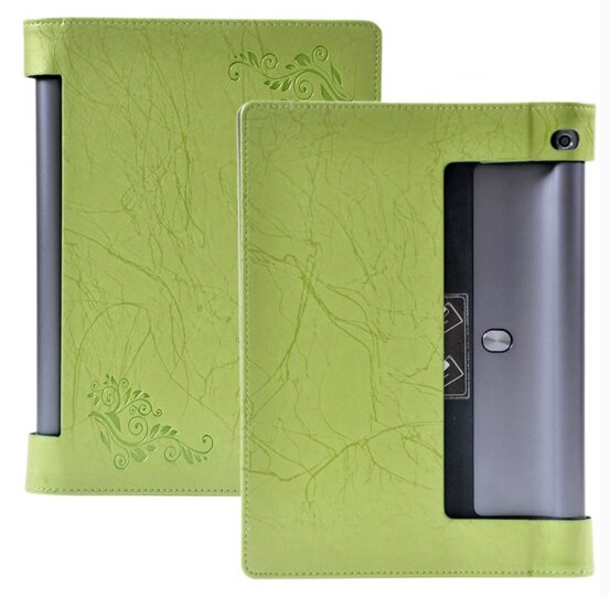 Защитный чехол с красивым узором для планшета из кожи Lenovo Yoga Tablet 10 3 16Gb 4G (YT3-X50M/X50L/ZA0K0006RU) 10.1 зеленый