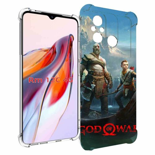 чехол mypads god of war кратос для xiaomi redmi note 12 poco x5 задняя панель накладка бампер Чехол MyPads God Of War Кратос Атрей для Xiaomi Redmi 12C / Poco C55 задняя-панель-накладка-бампер