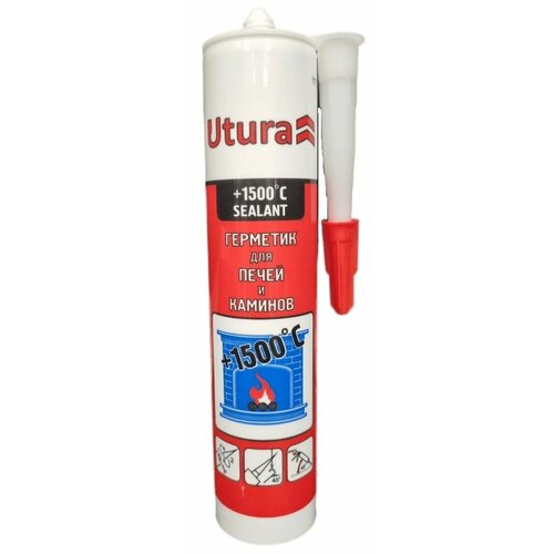 Герметик силикатный utura 1500 для печей и каминов 280мл