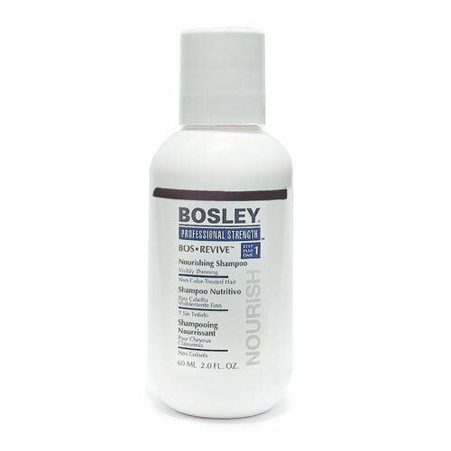 BOSLEY шампунь питательный для истонченных неокрашенных волос ВОS REVIVE (STEP 1) NOURISHING SHAMPOO VISIBLY THINNING NON COLOR-TREATED HAIR 60 мл