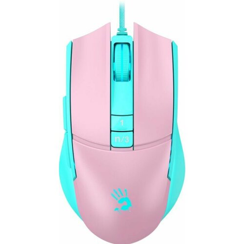 Игровая мышь A4Tech модель Bloody L65 Max розовыйголубой датчик оптический USB подключение 1808889 210000₽
