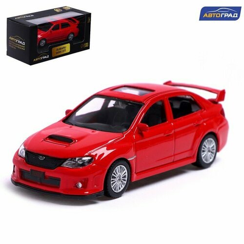 Машина металлическая SUBARU WRX STI, 1:43, цвет красный (комплект из 4 шт) fiberglass headlight eyebrows eyelids covers for 2015 2018 subaru wrx sti