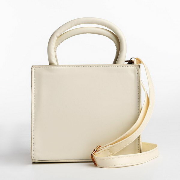 фото Сумка-тоут на молнии, цвет молочный