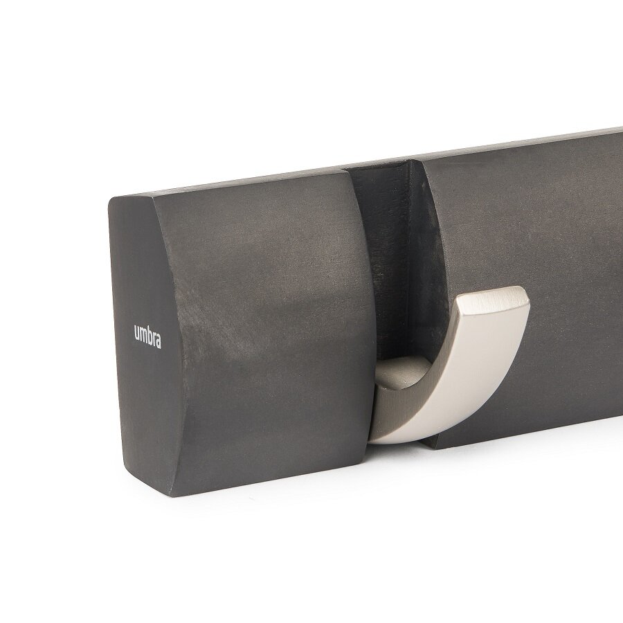 Вешалка настенная горизонтальная flip 5 крючков дерево/никель Umbra - фото №11