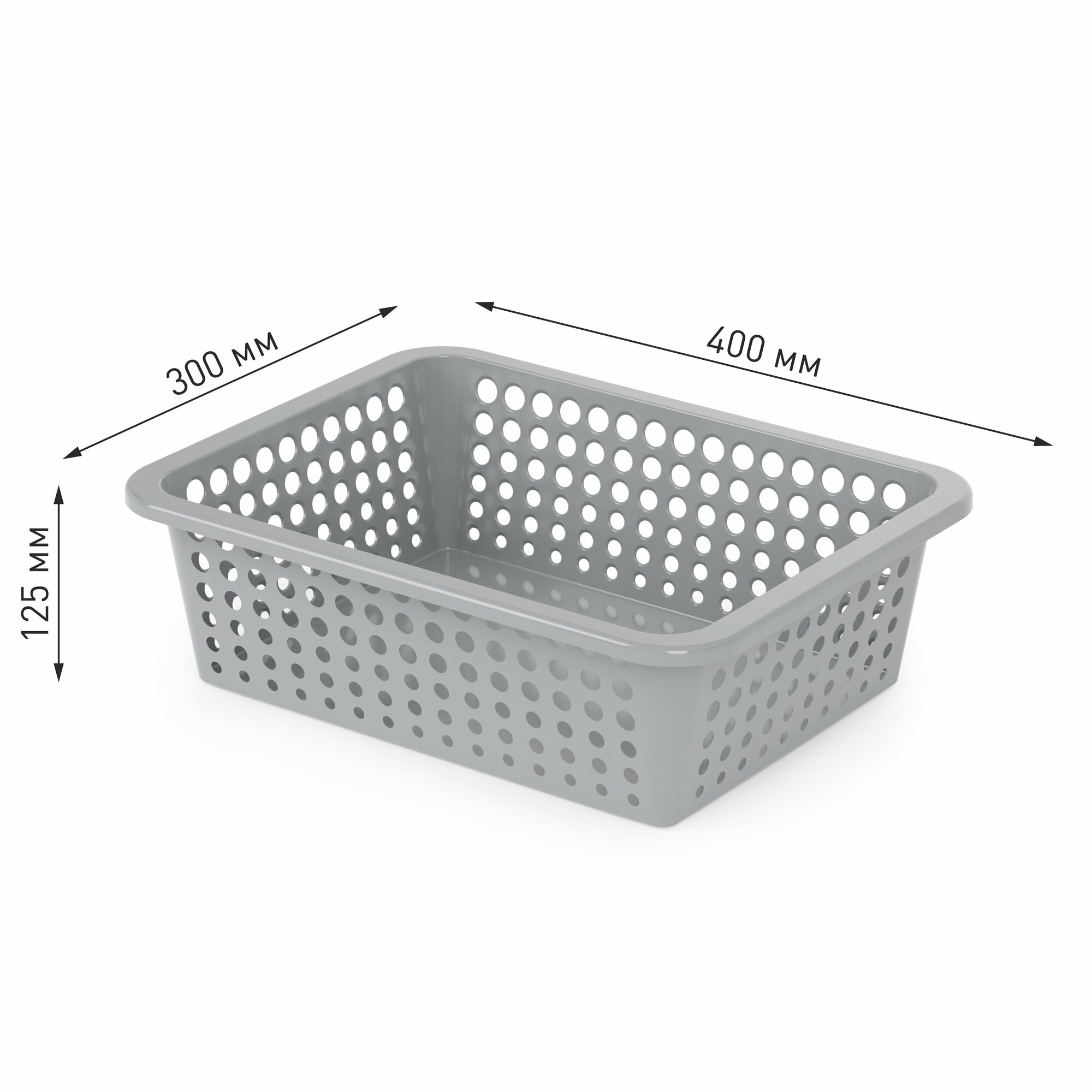 фото Корзина орбита 400*300*125 серый новинка альтернатива