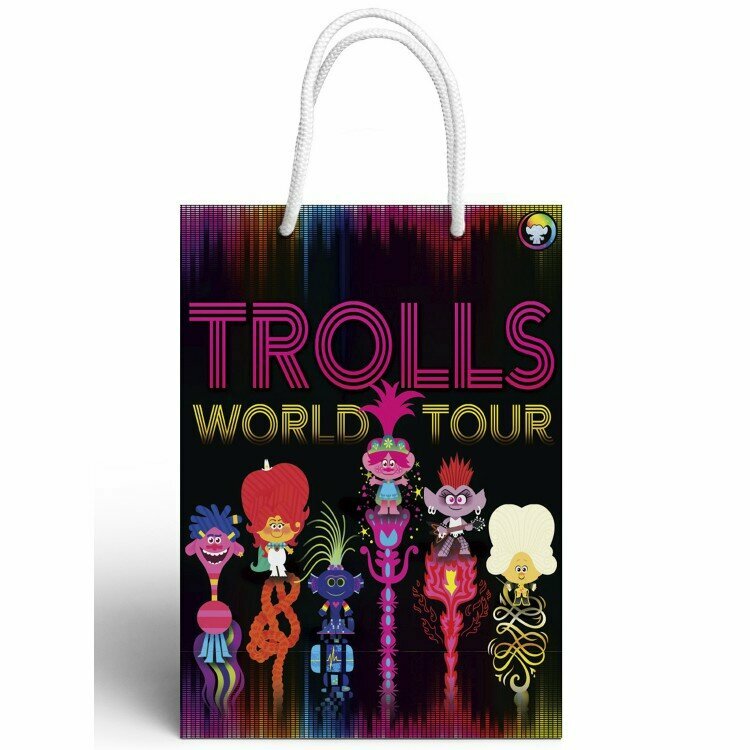 Пакет подарочный Trolls 4 большой 22*31*10см - фото №7