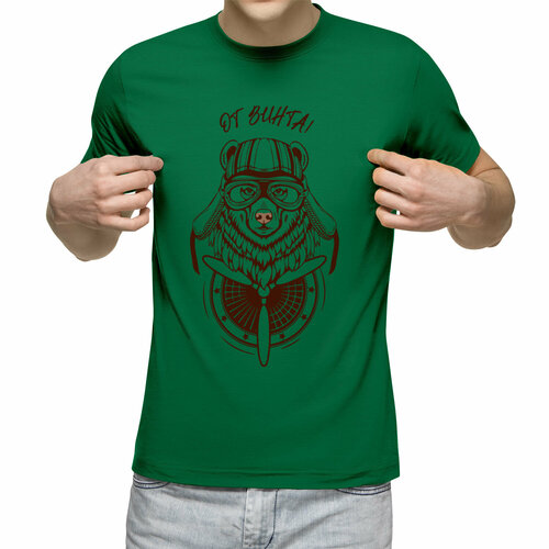 Футболка Us Basic, размер XL, зеленый мужская футболка пингвин летчик m черный