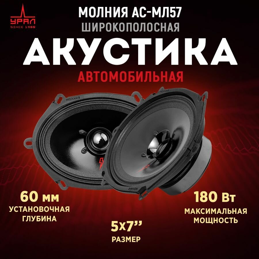 Акустика широкополосная урал молния АС-МЛ57