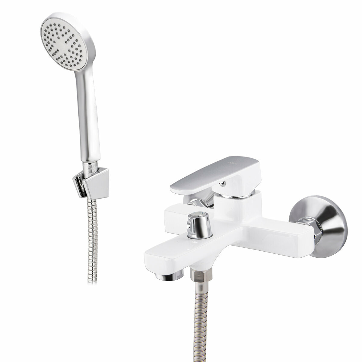 фото Смеситель для ванны / Кран в ваную / кран в душевую / с коротким изливом Ekko E32301 белый