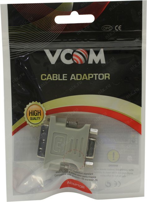 Переходник VCOM Telecom DVI-VGA 29M/15F VAD7817 - фото №16