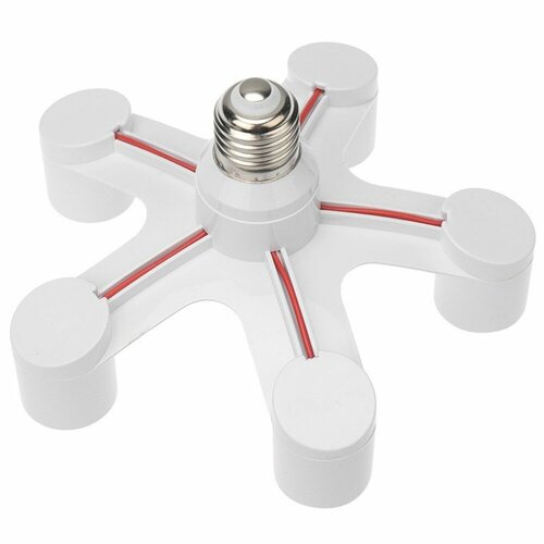 Цокольный разветвитель REXANT Е27 на 5хЕ27 белый 11-8865 710₽