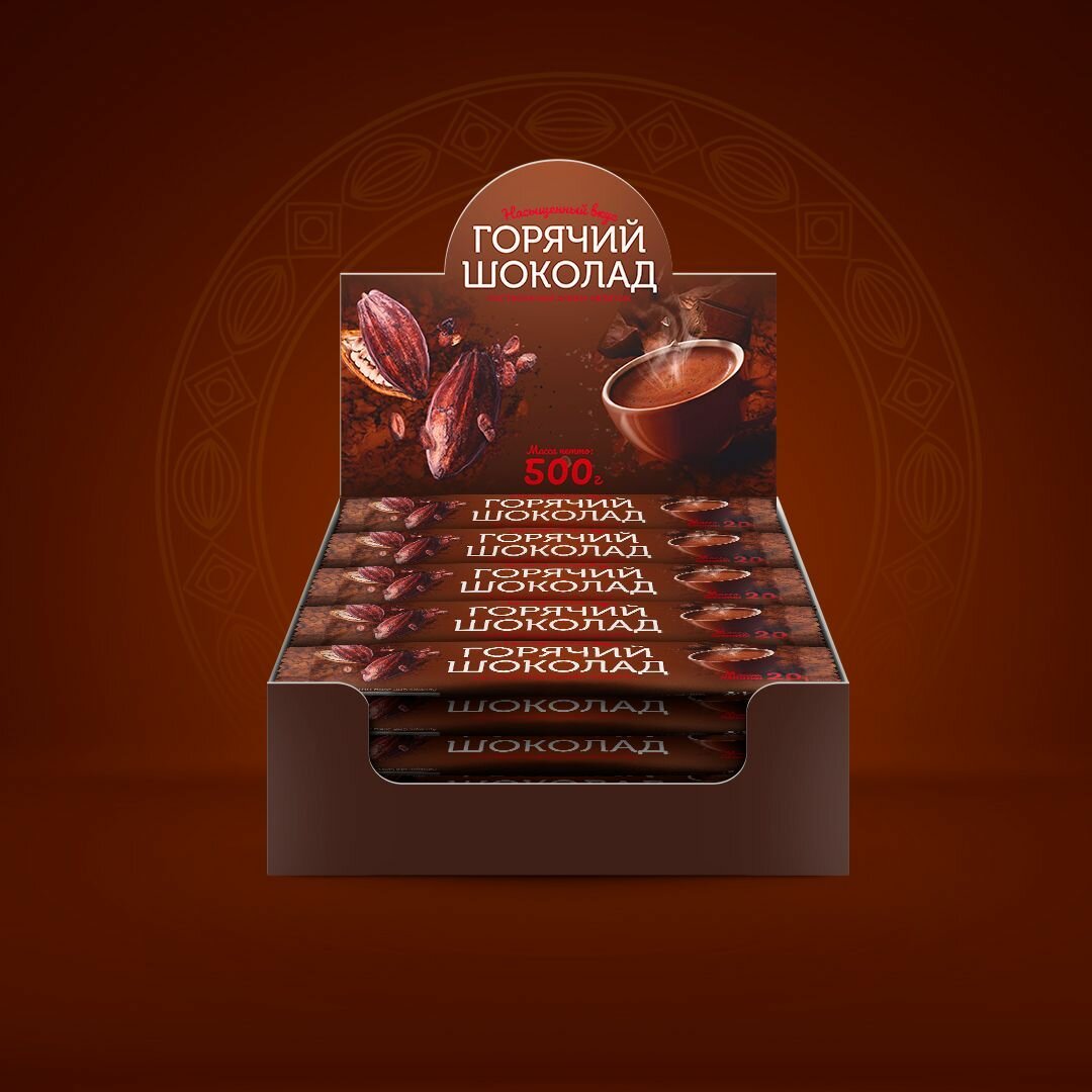 Горячий шоколад растворимый Cacao Barry (Какао Барри) шоу-бокс 500 г (20 г*25 шт)