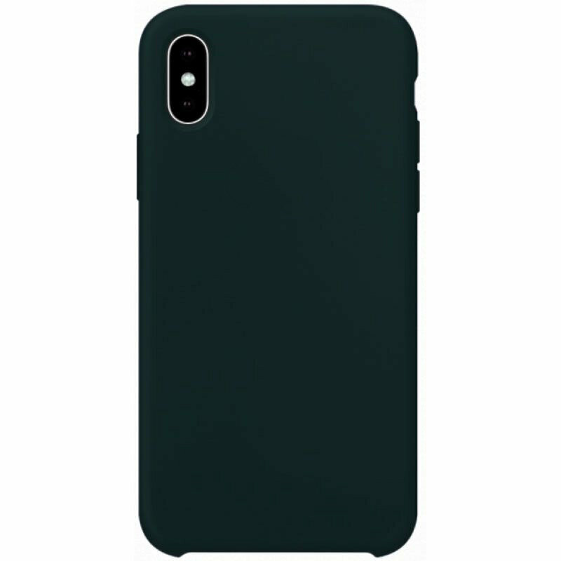 Силиконовый чехол для iPhone X/XS Silicone Case Green темно-зеленый