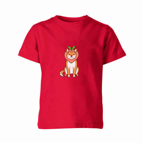 Футболка Us Basic, размер 6, красный детская футболка собачка корги персик 152 красный