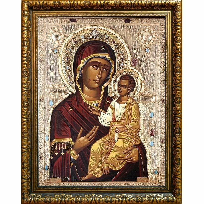 Монреальская Иверская икона Божьей Матери на холсте.
