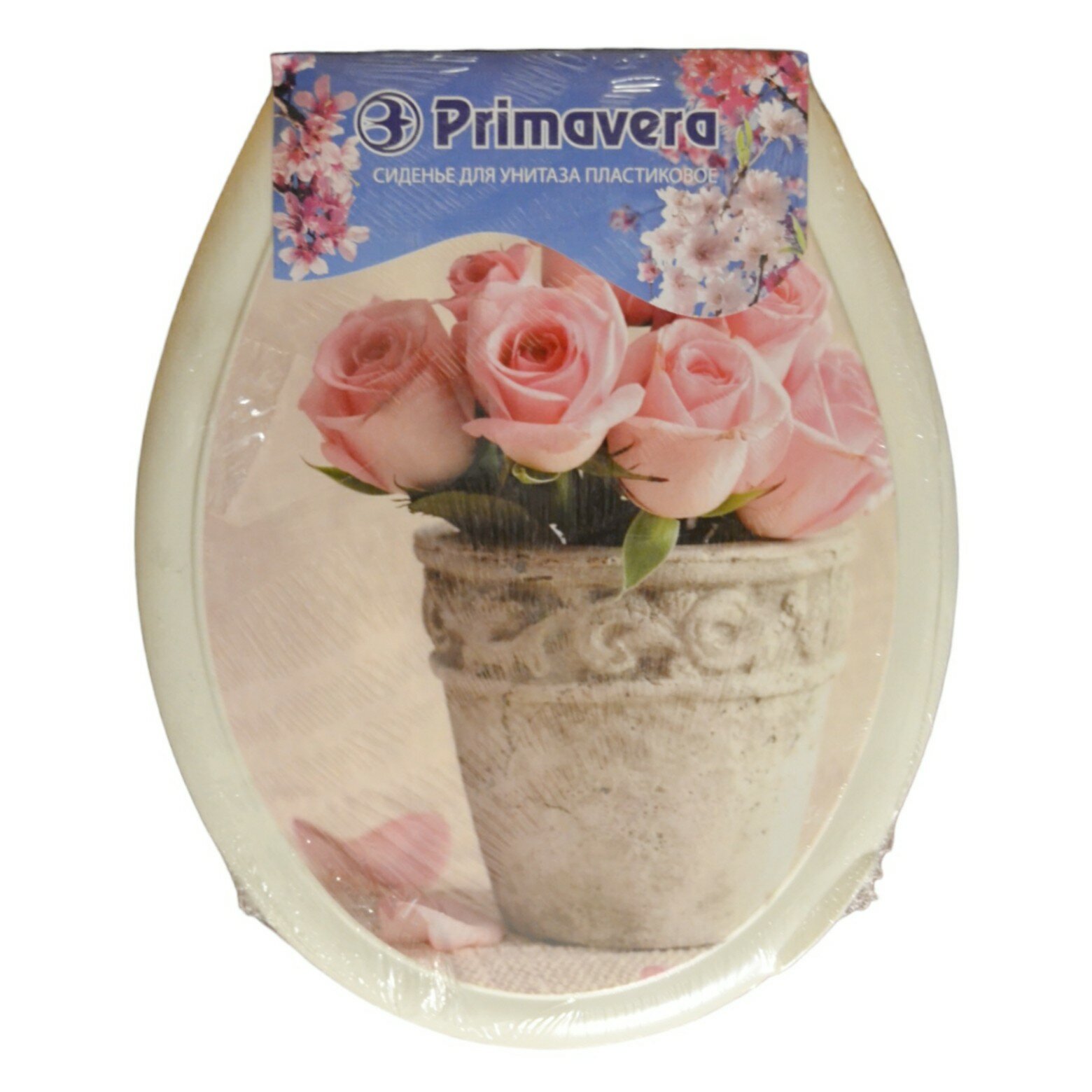 фото Сиденье для унитаза «Классик» с рисунком Розы + крепление