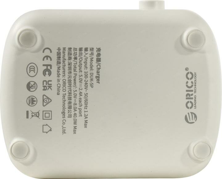 Зарядное устройство Orico DUK-5P-WH 2.4А 5 х USB белый - фото №16