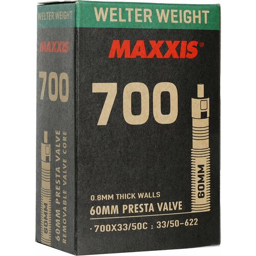 Камера Maxxis Welter Weight 700x33/50C Presta 60мм камера maxxis welter weight 24x1 9 2 125 presta