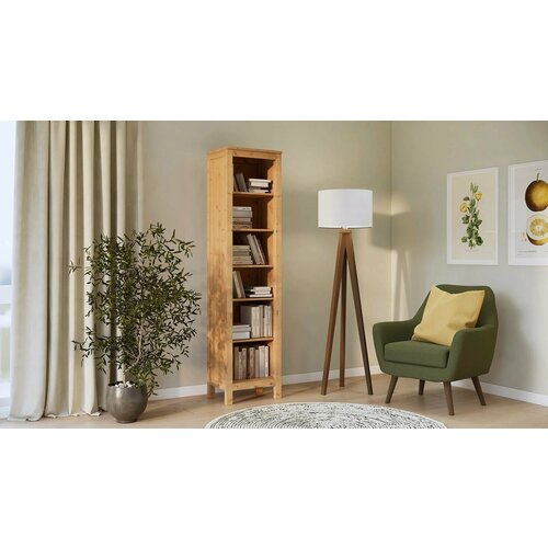 Шкаф книжный Askona Аскона Terek Терек светло-коричневый 49x197x37 15490₽