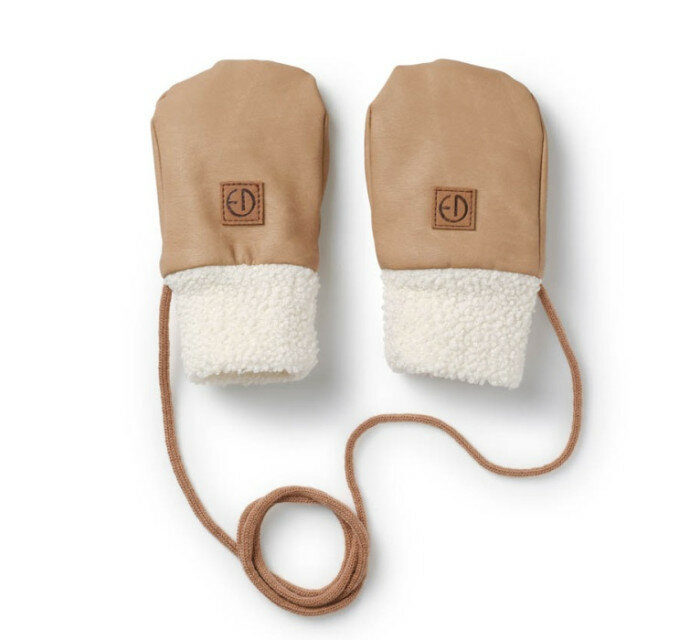 фото Варежки с широким манжетом на шнурке Aviator Brown