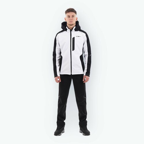 Куртка DRAGONFLY Куртка мужская с капюшоном Dragonfly Explorer 2.0 Black and White, размер M, белый, черный