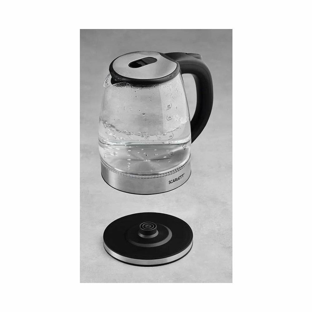 Чайник электрический Scarlett SC-EK27G70 серебристый/черный, стекло - фото №20