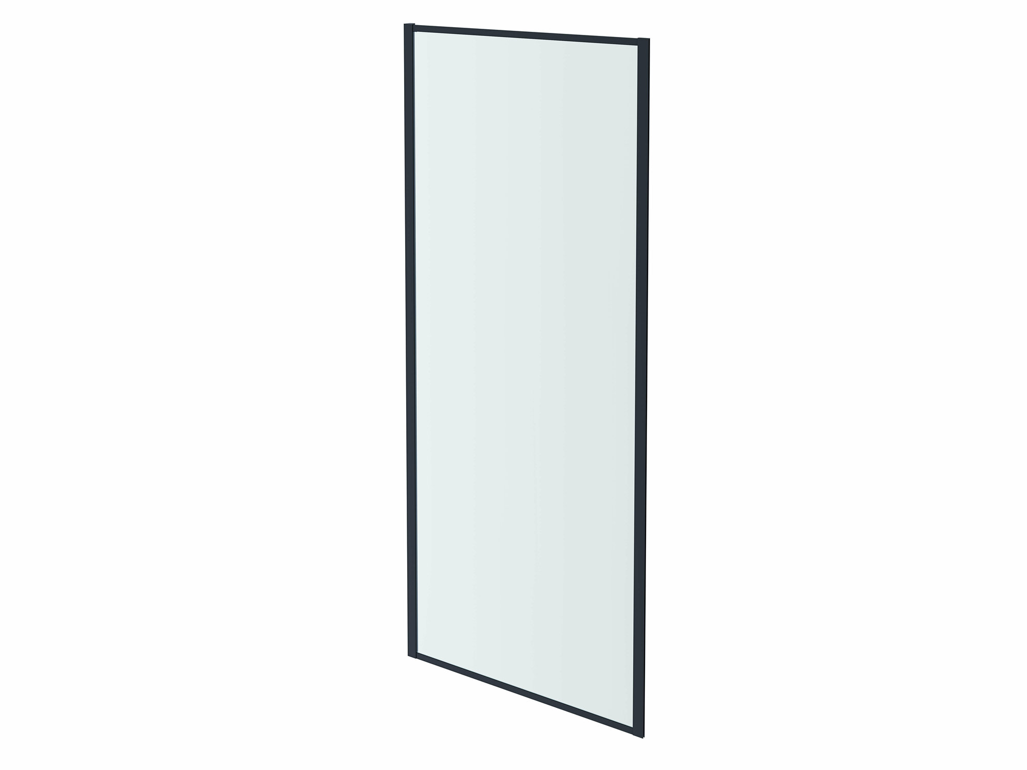 Неподвижная душевая стенка Aquatek AQ ARI WA 09020BL 900x2000, для комбинации с дверью, профиль черный, стекло прозрачное