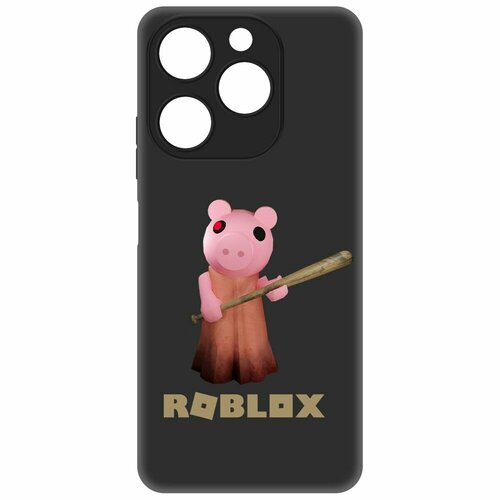 Чехол-накладка Krutoff Soft Case Roblox-Пигги для ITEL A70 черный чехол накладка krutoff soft case roblox пигги для itel a60s черный