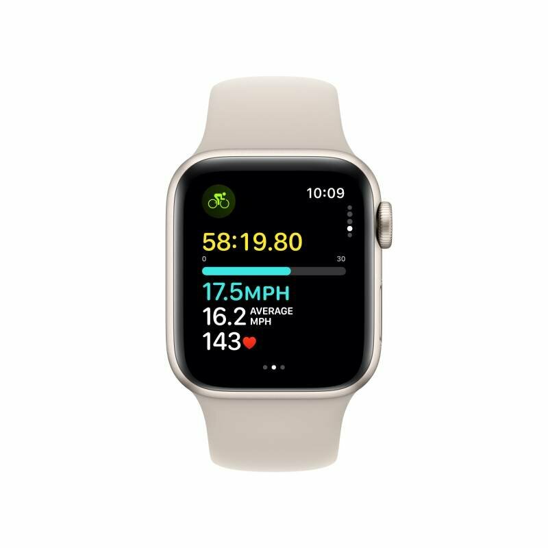 Умные часы Apple Watch SE (2-е поколение 2023), 40 мм, алюминий цвета «сияющая звезда», S/M — фото 1