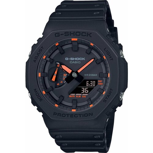 фото Наручные часы casio g-shock, черный, оранжевый