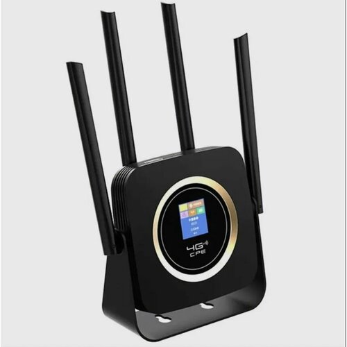 Роутер CPE-03, Wi-Fi, 3G 4G LTE, SIM карта, аккумулятор, черный edup 5 ггц wifi роутер 4g lte маршрутизатор 1200 мбит с cat4 wifi роутер модем 3g 4g sim карта маршрутизатор двухдиапазонный wifi ретранслятор домашний офис