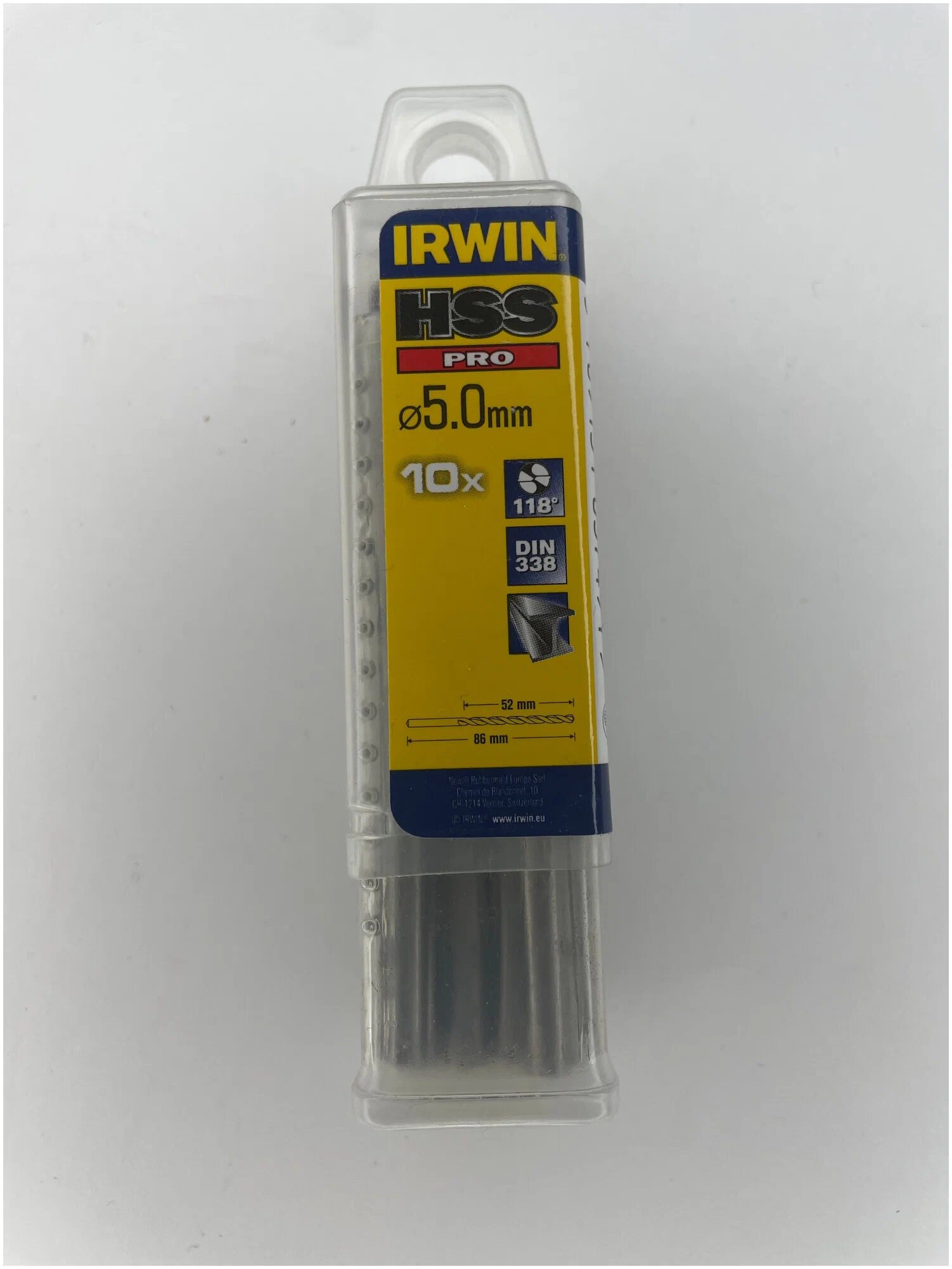 Сверло по металлу  по бетону  винтовое Irwin Pro 10502281 5 x 86 мм