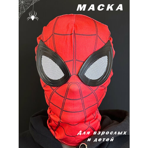 фото Маска человека паука для детей и взрослых красная movietoys