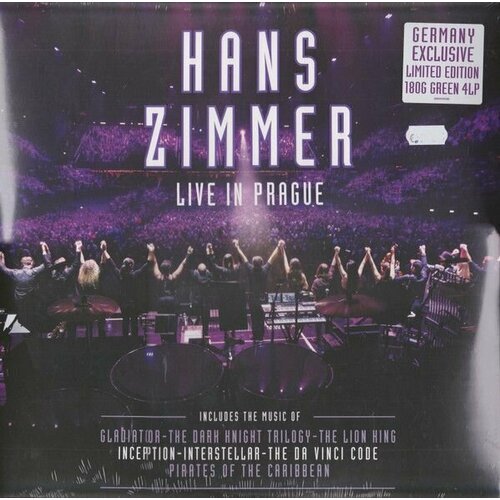 Виниловая пластинка: Hans Zimmer Live In Prague (4LP) (color - Green) виниловая пластинка hans zimmer live in prague 4lp зелёный винил