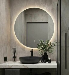 Зеркало круглое MN D60 для ванной с нейтральной LED-подсветкой