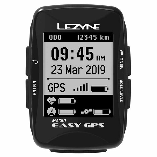 Велокомпьютер Lezyne Macro Easy GPS Black фонарь передний lezyne macro drive 1300xxl black 2022 one size