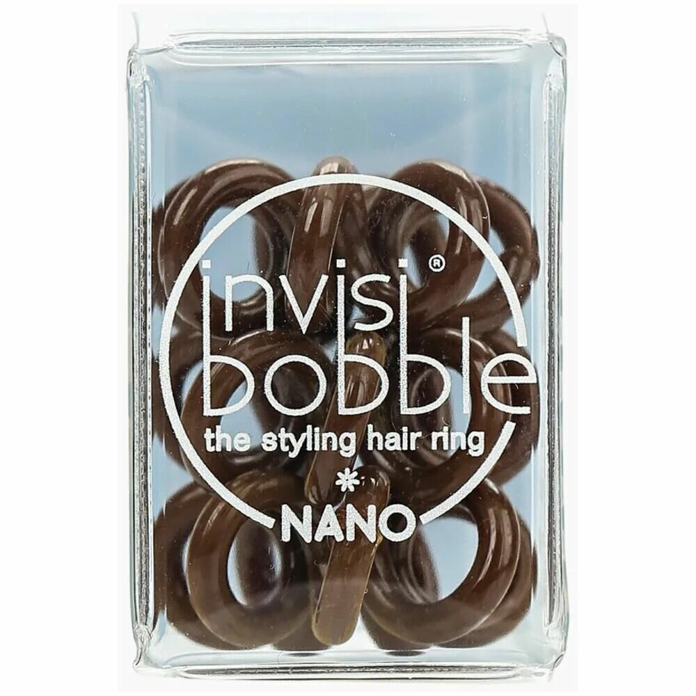 Invisibobble Резинка для волос Pretzel Brown (с подвесом) коричневый 3 шт. (Invisibobble, ) - фото №6