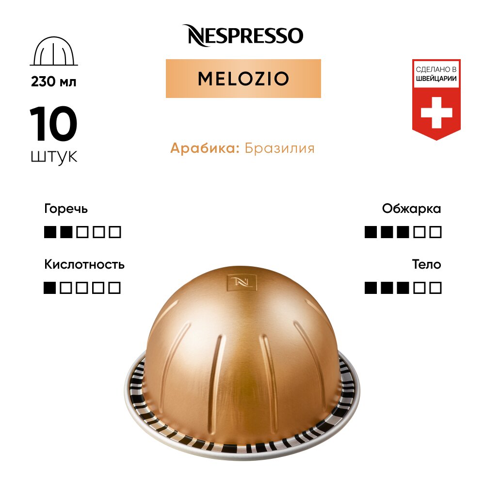 Melozio - кофе в капсулах Nespresso Vertuo - фотография № 3