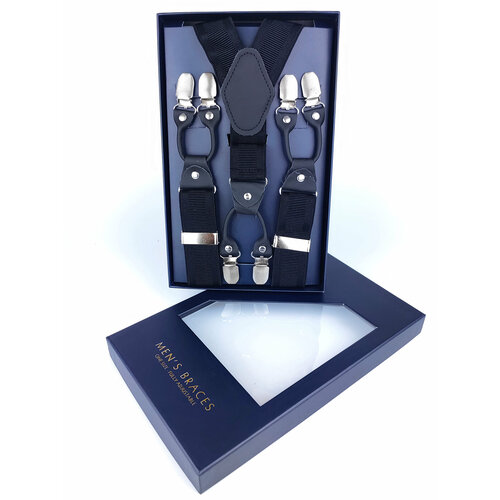 фото Подтяжки gregorini, размер 115, черный