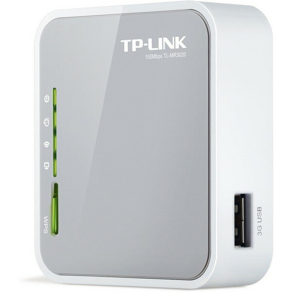 Роутер беспроводной TP-Link TL-MR3020 N300 10/100BASE-TX/4G ready белый