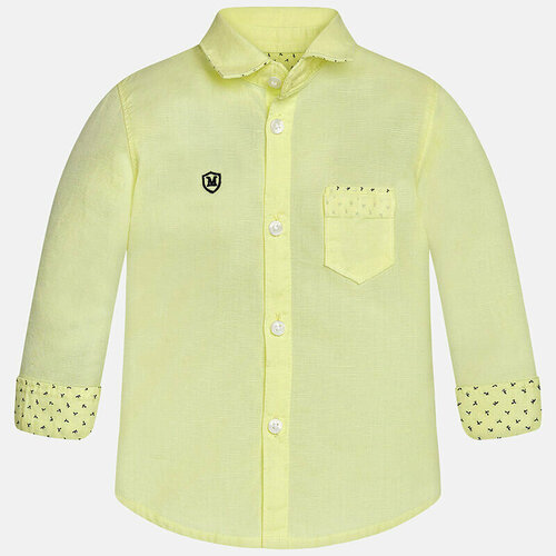 Рубашка Mayoral, размер 86 (18 мес), желтый рубашка mayoral размер 86 18 мес белый