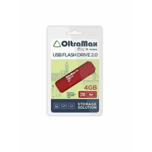 USB флеш накопитель OM-4GB-310-Red usb флэш накопитель oltramax om 32gb 310 red