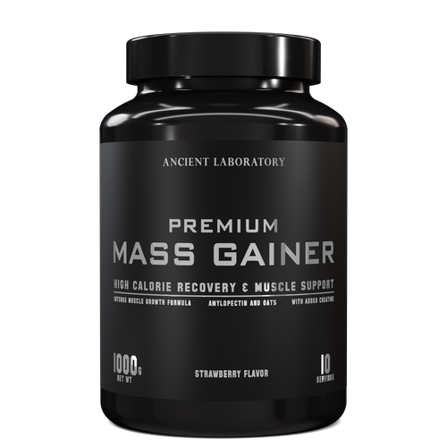 Гейнер для набора мышечной массы, Premium Mass Gainer 1000 гр белково-углеводный, Ancient Laboratory, Клубника
