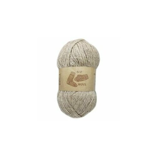 Пряжа Eco Wool (006), 100г, 210м, 100% полугрубая шерсть (2 шт.)